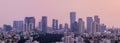 Tel Aviv Skyline At Sunset,  Tel Aviv Cityscape Panorama At Sunset Time, Israel Royalty Free Stock Photo