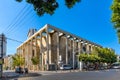 Facade of Great Synagogue at Allenby street main boulevard in downtown district of Lev HaIr in Tel Aviv Yafo, Israel Royalty Free Stock Photo