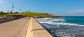 Panoramic view of south districts of metropolitan Tel Aviv of Bat Jam and GivÃ¢â¬â¢at Aliya at Mediterranean coastline seen from Royalty Free Stock Photo