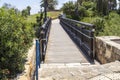 Tel Aviv Yafo, Gush Dan, Israel - Symbolic Wishing Bridge in Abrasha Park within Old City of Jaffa historic quarter Royalty Free Stock Photo