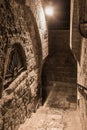 Alley of the sign of the zodiac Scorpio at night in on old city Yafo in Tel Aviv-Yafo in Israel Royalty Free Stock Photo