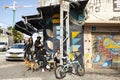 Young Israeli people enjoying a caffe in Florentin district in Tel Aviv, Israel