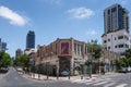 Tel Aviv-Yafo, Israel - July 23, 2022: Abandoned old Eden Cinema building in Neve Tzedek quarter