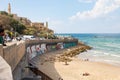 Promenade and free beach in the old town of Yafo, in Tel Aviv - Yafo city, Israel