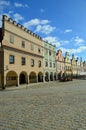 Row of colourful Telc buildings, Czech Republic