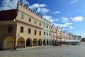 Row of colourful Telc buildings, Czech Republic