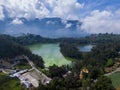 Telaga Warna in the highlands of Dieng, Central Java, Indonesia Royalty Free Stock Photo