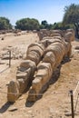 Telamon in the Olympeon field, Agrigento Royalty Free Stock Photo