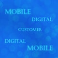 Telco Telecom mobile business blue texture customer concept