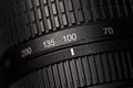 Tele zoom camera lens closeup Royalty Free Stock Photo