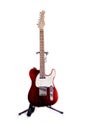 Telecaster Style Guitar Red Royalty Free Stock Photo