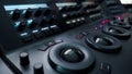 Telecine color grading control machine. Royalty Free Stock Photo