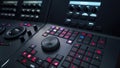 Telecine color grading control machine. Royalty Free Stock Photo