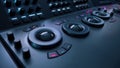 Telecine color grading control machine. Royalty Free Stock Photo