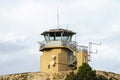 Telecom control tower on top of mountain Royalty Free Stock Photo