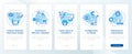 Telecom network installation blue onboarding mobile app screen