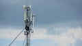 mobile telecom tower with blue sky