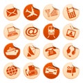 Telecom & transport stickers Royalty Free Stock Photo