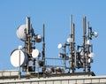 Telecommunication Antennas Royalty Free Stock Photo