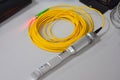 Telecommunication control measuring instrument for checking the quality of fiber optic cable, troubleshooting Royalty Free Stock Photo