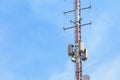 Telecommunication equipment repeater antenna Royalty Free Stock Photo