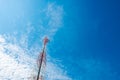 Telecommunication mast with blue sky,Cell tower and radio antenna Royalty Free Stock Photo