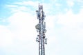 Telecommunication Mast with bluish cloud