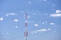 Telecommunication mast television antennas