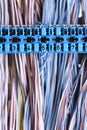 Telecommunication and Network Equipment, Main Distribution Frames with Cable Royalty Free Stock Photo