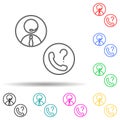 Telecommunication problem solving multi color set icon. Simple thin line, outline of telecommunication icons for ui and ux, Royalty Free Stock Photo