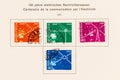 Telecommunication Series Postage Stamps Switzerland 1952