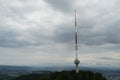 Telecommunication signal emitter or antenna for broadcasting on high placed Uetliberg mountain above Zurich in Switzerland.