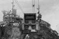 The telecommunication technology systems on Mount Corv atsch in the upper Engadin