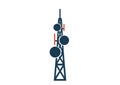 Telecommunication tower with antennas isolated image