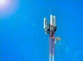 Telecommunication tower cellular communication, internet and 5G communication Royalty Free Stock Photo