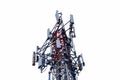 Telecommunication tower of 4G and 5G cellular. Base Station or Base Transceiver Station. Wireless Communication Antenna Royalty Free Stock Photo