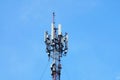 Telecommunication tower of 4G and 5G cellular. Base Station or Base Transceiver Station. Wireless Communication Antenna Royalty Free Stock Photo