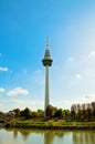 Telecommunication tower in Mannheim Royalty Free Stock Photo