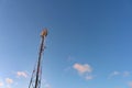 Telecommunication tower mast TV antennas wireless technology Royalty Free Stock Photo