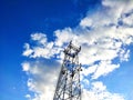 Telecommunication tower mobile phone antenna sky Royalty Free Stock Photo