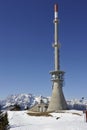 Telecommunication Tower in the Mountains Royalty Free Stock Photo