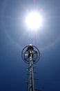 Telecommunication tower with Solar Flare