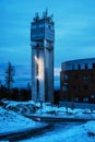 Telecommunication tower, Strbske pleso, Slovakia, winter evening