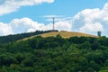 Telecommunication tower on top of the hill Royalty Free Stock Photo
