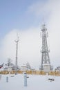 Telecommunication tower and weather station