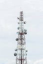 Telecommunication tower whit cloudy Royalty Free Stock Photo