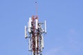 Telecommunication tower. Wireless Communication Antenna Transmitter. Royalty Free Stock Photo