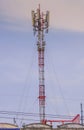 Telecommunication tower. Wireless Communication Antenna Transmitter. Royalty Free Stock Photo