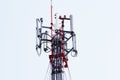 Telecommunication tower. Wireless Communication Antenna Transmitter. Royalty Free Stock Photo