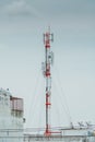Telecommunication tower. Wireless Communication Antenna Transmitter. Royalty Free Stock Photo